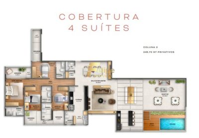 Cobertura, 4 quartos, 245 m² - Foto 2