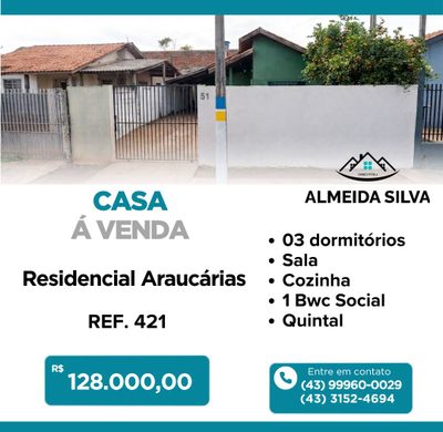 Casa, 3 quartos - Foto 1