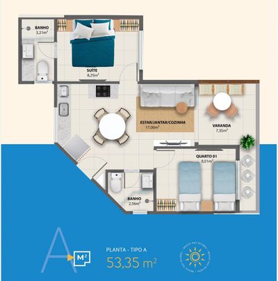 Apartamento, 2 quartos, 53 m² - Foto 4