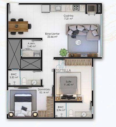 Apartamento, 2 quartos, 73 m² - Foto 2