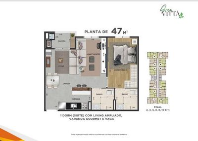 Apartamento, 2 quartos, 47 m² - Foto 4