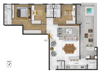 Apartamento, 3 quartos, 159 m² - Foto 2