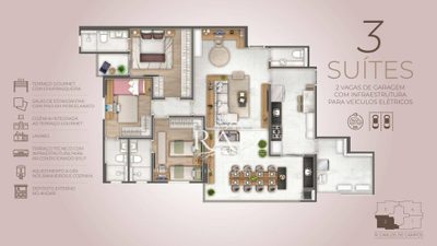 Apartamento, 3 quartos, 124 m² - Foto 2