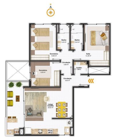 Apartamento, 3 quartos, 95 m² - Foto 4