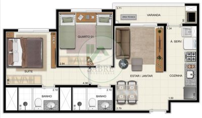 Apartamento, 2 quartos, 53 m² - Foto 4
