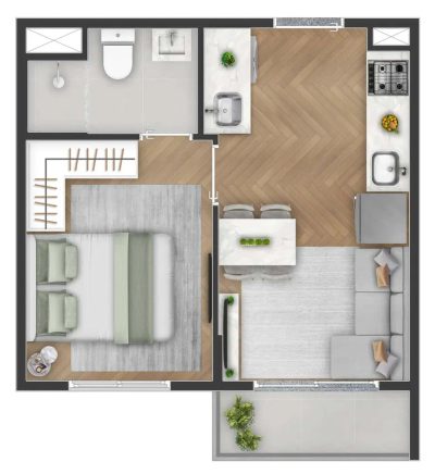 Apartamento, 2 quartos, 34 m² - Foto 4