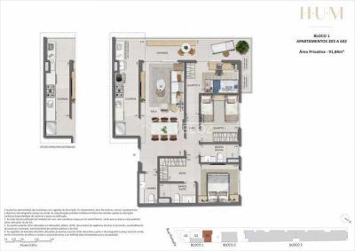 Apartamento, 3 quartos, 91 m² - Foto 2