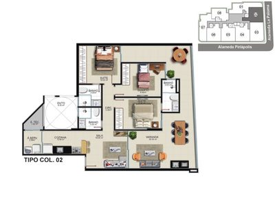 Apartamento, 3 quartos, 105 m² - Foto 2