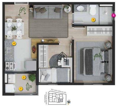 Apartamento, 2 quartos, 36 m² - Foto 1