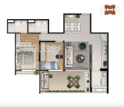 Apartamento, 3 quartos, 72 m² - Foto 2