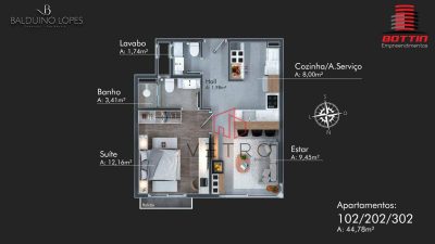 Apartamento, 1 quarto, 55 m² - Foto 2