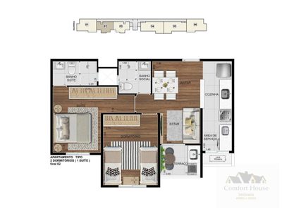 Apartamento, 2 quartos, 51 m² - Foto 3