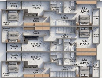 Sobrado, 3 quartos, 129 m² - Foto 5