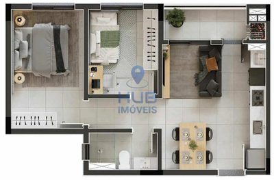 Apartamento, 2 quartos, 52 m² - Foto 3