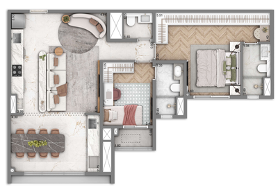 Apartamento, 2 quartos, 88 m² - Foto 1