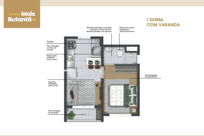 Apartamento, 2 quartos, 27 m² - Foto 2