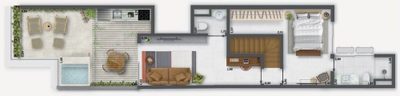 Apartamento, 1 quarto, 62 m² - Foto 4