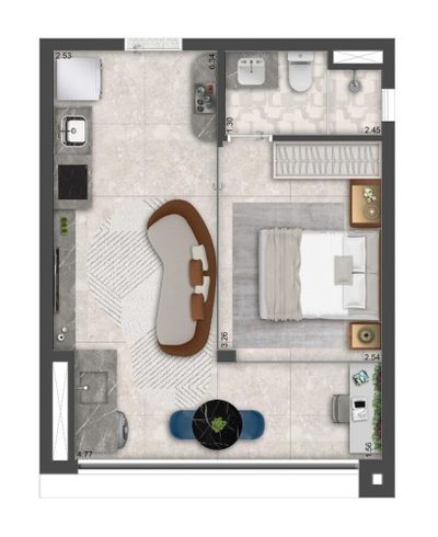 Apartamento, 1 quarto, 25 m² - Foto 4