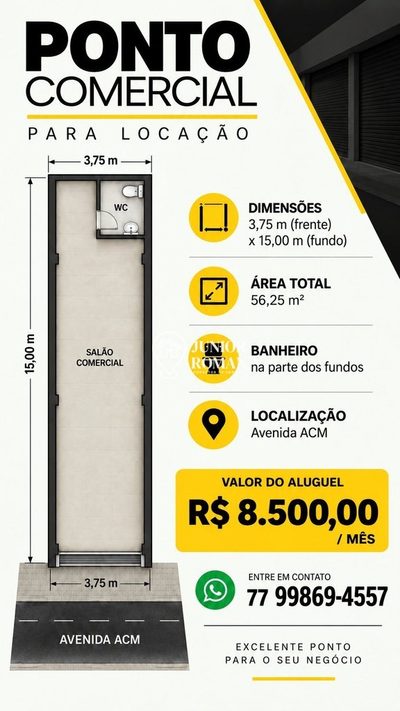 Loja-Salão, 56 m² - Foto 2