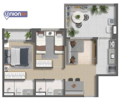 Apartamento, 3 quartos, 74 m² - Foto 3