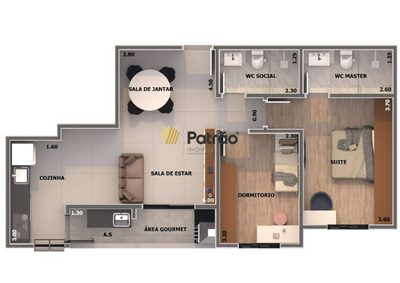 Cobertura, 3 quartos, 106 m² - Foto 3