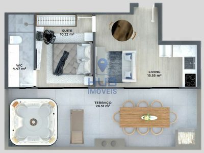 Kitnet-Studio, 33 m² - Foto 5