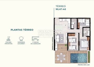 Apartamento, 3 quartos, 90 m² - Foto 1