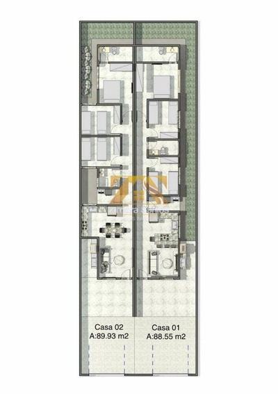 Casa, 3 quartos, 90 m² - Foto 1