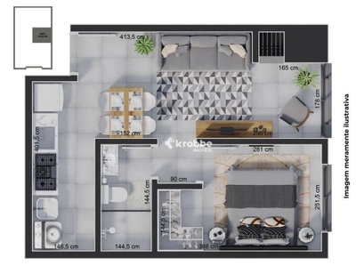 Apartamento, 1 quarto, 37 m² - Foto 5