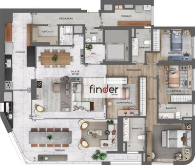 Apartamento, 3 quartos, 196 m² - Foto 3