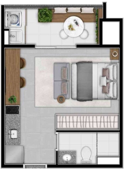 Apartamento, 1 quarto, 37 m² - Foto 5