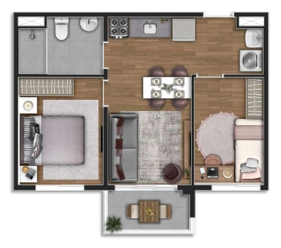 Apartamento, 2 quartos, 37 m² - Foto 4