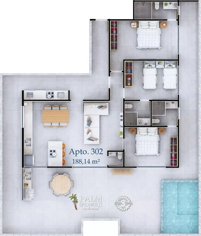 Apartamento, 2 quartos, 72 m² - Foto 3