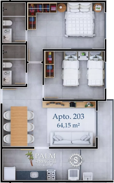 Apartamento, 2 quartos, 72 m² - Foto 1
