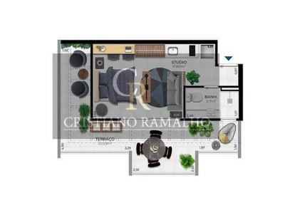 Apartamento, 1 quarto, 42 m² - Foto 1