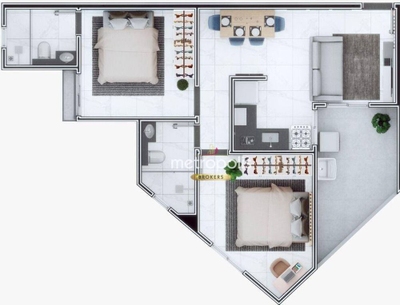 Cobertura, 2 quartos, 108 m² - Foto 3