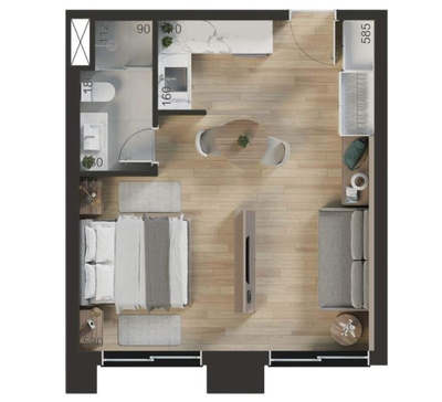Apartamento, 1 quarto, 55 m² - Foto 5