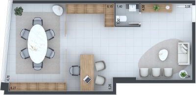 Sala-Conjunto, 39 m² - Foto 3