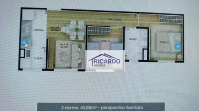 Apartamento, 2 quartos, 43 m² - Foto 5