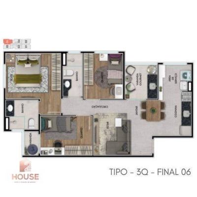 Apartamento, 3 quartos, 70 m² - Foto 4