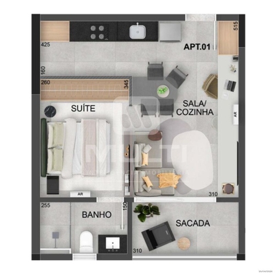 Casa, 1 quarto, 43 m² - Foto 4
