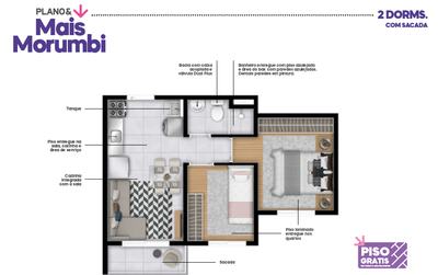 Apartamento, 2 quartos, 35 m² - Foto 3