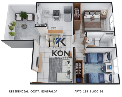Apartamento, 2 quartos, 42 m² - Foto 3
