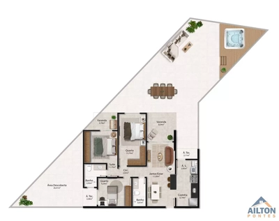 Apartamento, 3 quartos, 96 m² - Foto 1