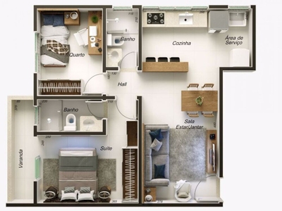 Apartamento, 2 quartos, 50 m² - Foto 4