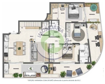 Cobertura, 3 quartos, 255 m² - Foto 4