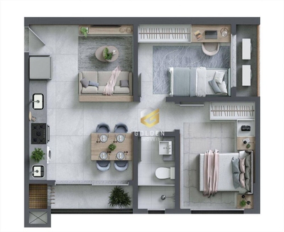 Apartamento, 2 quartos, 50 m² - Foto 5