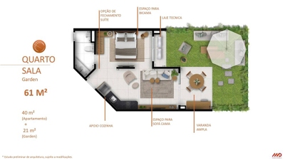 Apartamento, 1 quarto - Foto 4