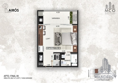 Apartamento, 1 quarto, 36 m² - Foto 3