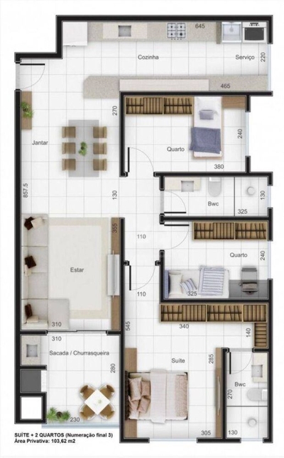 Apartamento, 2 quartos, 203 m² - Foto 5
